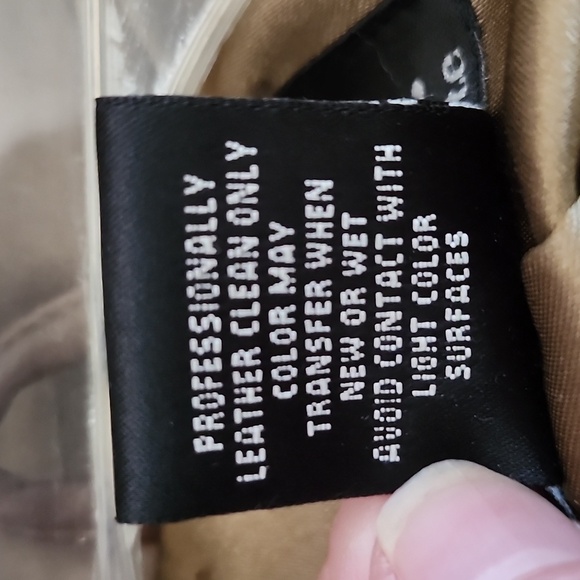 Real Leather zip up blazer jacket lined pewter metallic size womens petite small - Picture 4 of 7